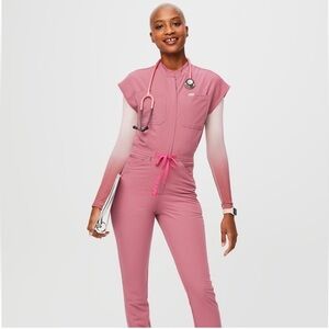 FIGS Cargo scrub jumpsuit in quartz